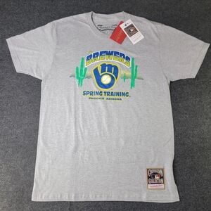 Milwaukee Brewers MLB Spring Training Mitchell & Ness Men's T Shirt Size Large
